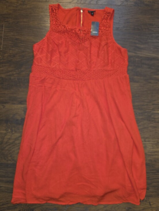 torrid Dresses & Skirts - torrid Red Lace Yoke Sleeveless Dress with Gold Zip